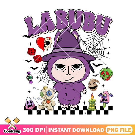 Labubu the witch png, the witch png, labubu keychain png