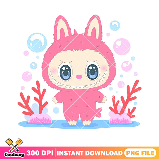 Labubu under the sea png, labubu​ plush png, labubu popmart ​png