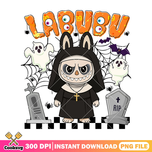 Labubu valak the nun png, labubu halloween png, labubu near me​ png