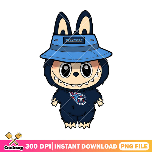 Labubu with blue hat png, tennessee titans png, labubu popmart png