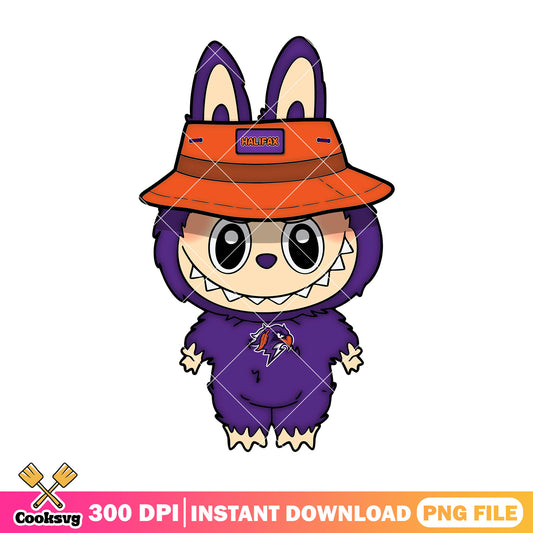 Labubu with orange hat png, halifax thunderbirds png, labubu cute png