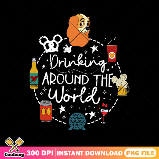 Lady drinks world png, lady and the tramp​​ png, disney drinks png