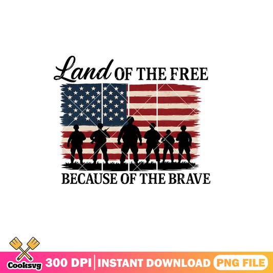 Land of the free cause the brave png, memorial day png, memorial day america​ png
