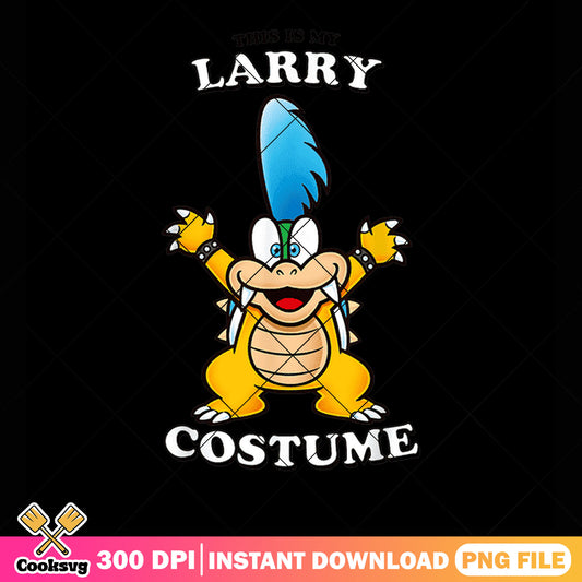 Larry nintendo art png, super mario game png, larry costume png