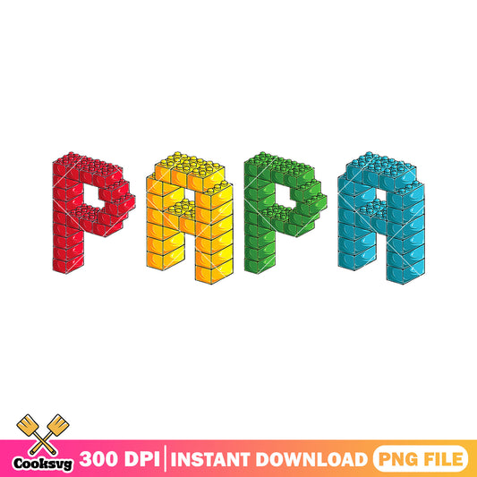 Lego colorful papa png, retro dad png, happy fathers day png