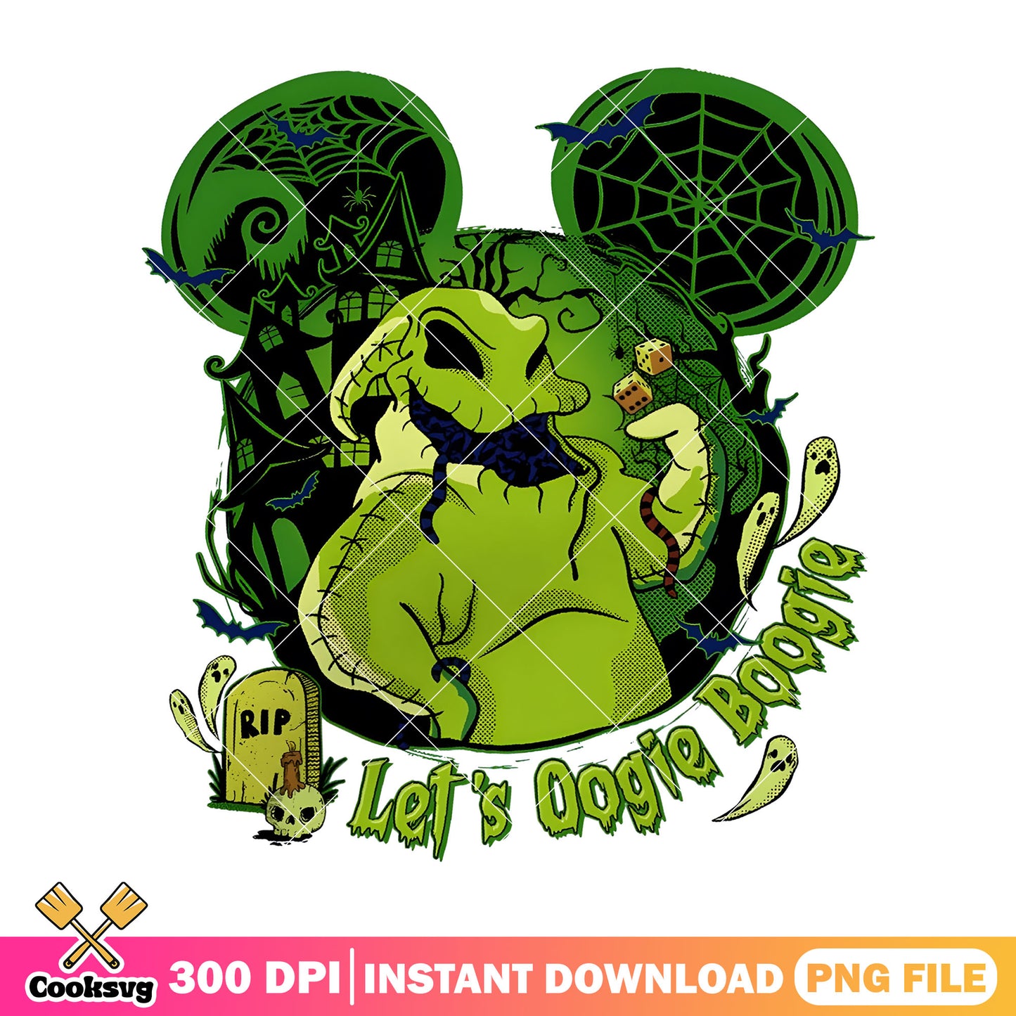 Let's oogie boogie png, horror cartoon png, halloween spirit png