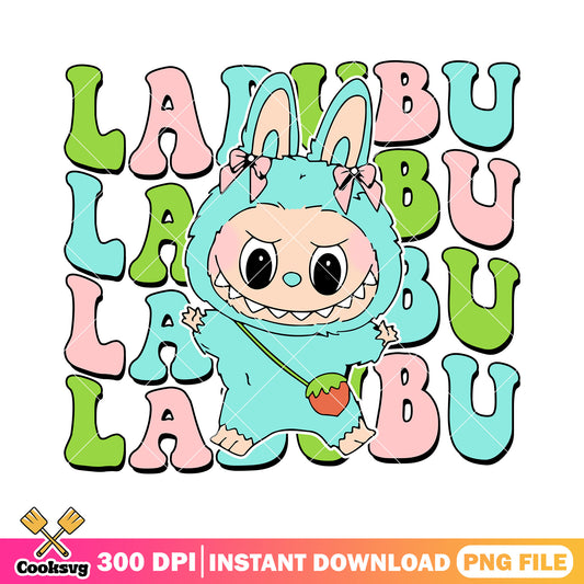Light green labubu png, labubu plush png, standing labubu​ png