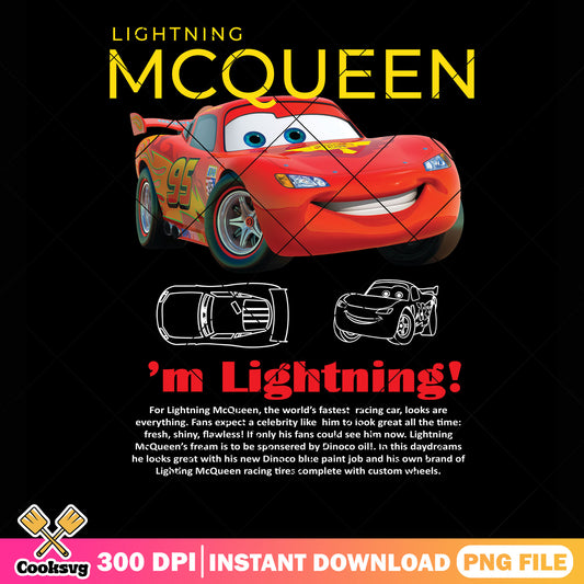 Lighting McQueen png, race car png, Disney Pixar png