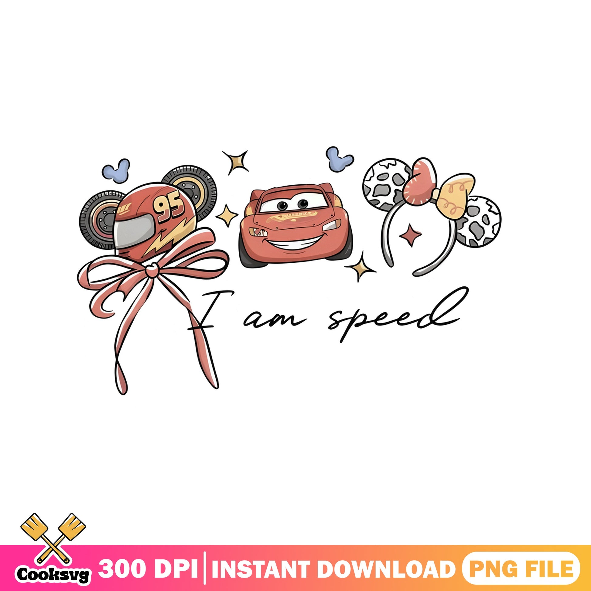 Lightning McQueen I Am Speed PNG, Disney Cars PNG, Pixar Cars PNG