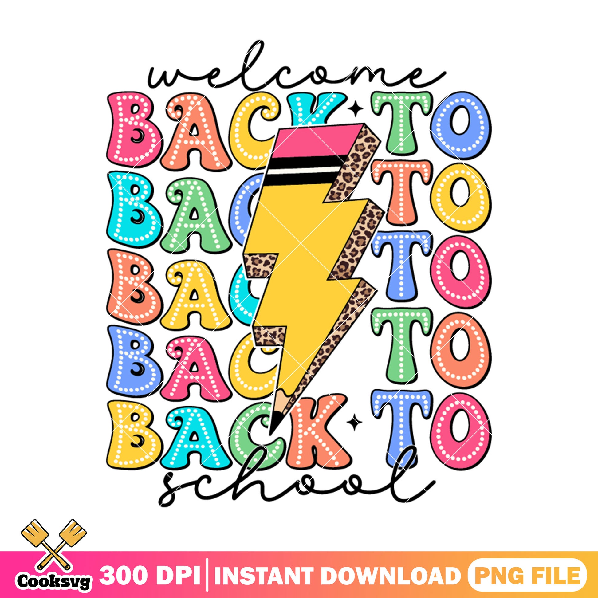 Lightning back school png, happy back to school png, yellow lightning png