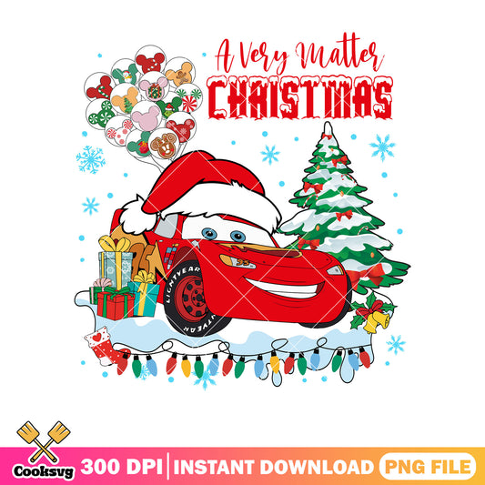 Lightning mcqueen a very matter christmas png