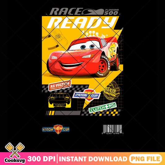 Lightning mcqueen race car png, race ready png, disney pixar png