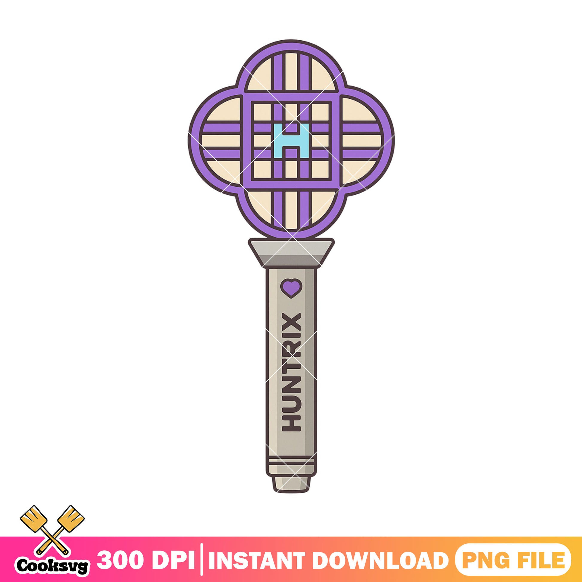 Light stick design huntrix png, huntrix band png, kpop hunters png