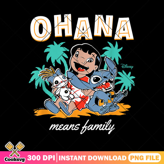 Lilo ohana means family png, stitch and lilo png, stitch family png