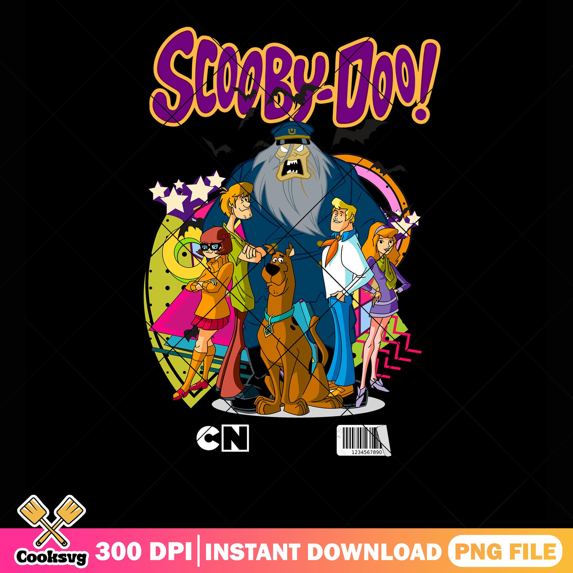 Lineup character scoby doo png, scary wizard png, Cartoon Network png