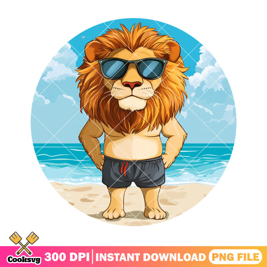 Lion summer costume png, summer costume​ png, summer time png