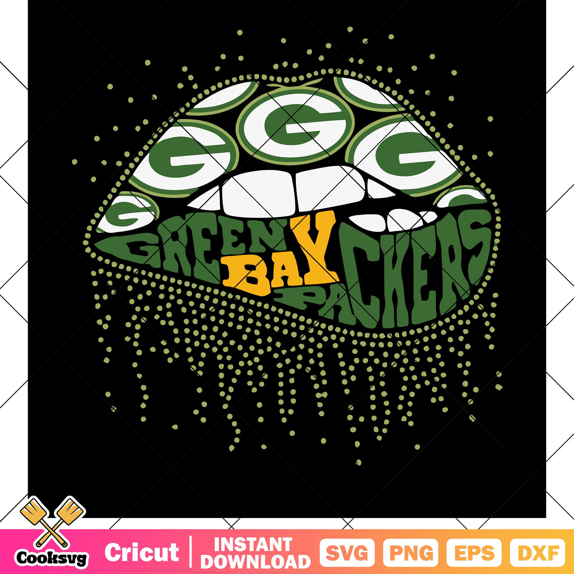 Lip packers sexy svg, american football svg, green bay packers​ svg