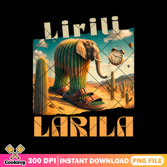 Lirili larila italia elephant png design, brainrot memes​ png, italia meme png