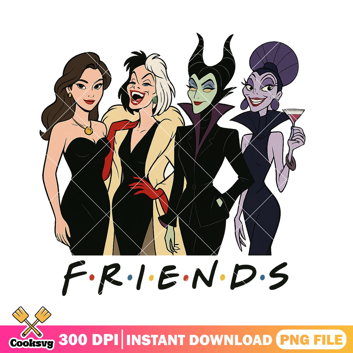 List of disney villain friends design png,  disney villains png
