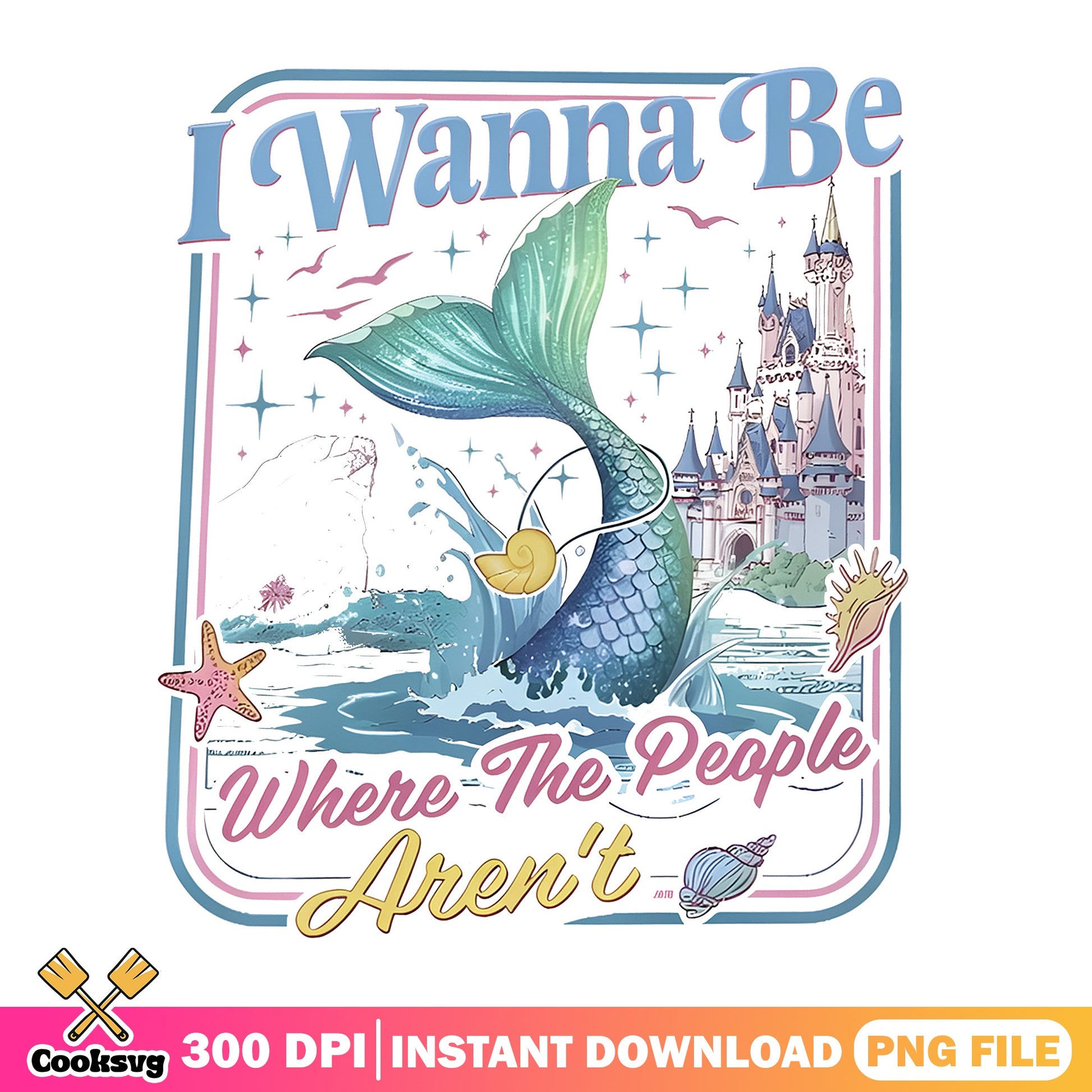 Little Mermaid PNG, I Wanna Be Where The People Aren't, Disney PNG