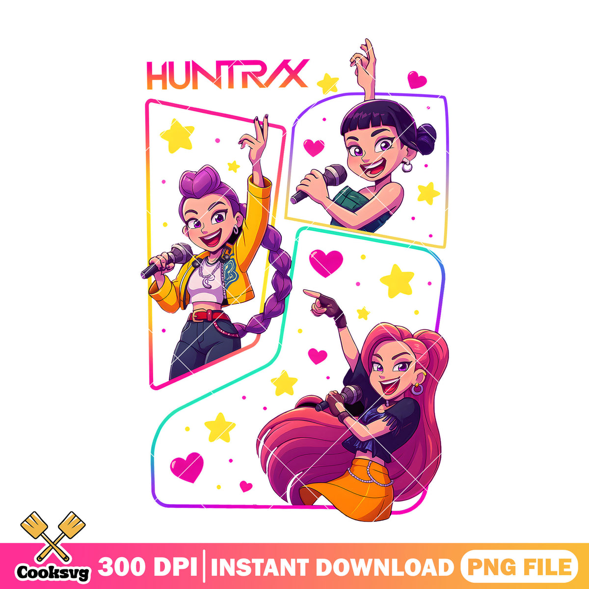 Little girl huntrix png, huntrix song png, kpop demon hunters png