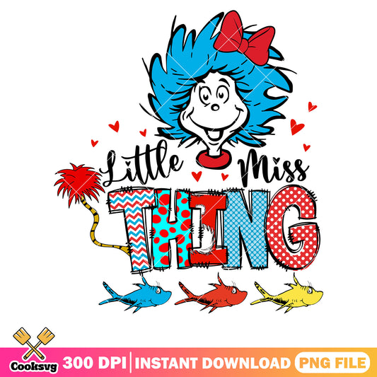 Little miss thing and fish png, dr seuss thing png, dr seuss fish png