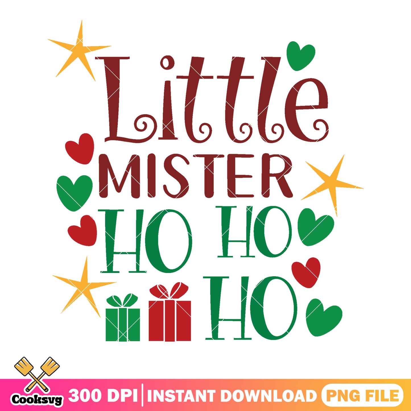 Little mister ho ho ho png, christmas gifts png, christmas cards png
