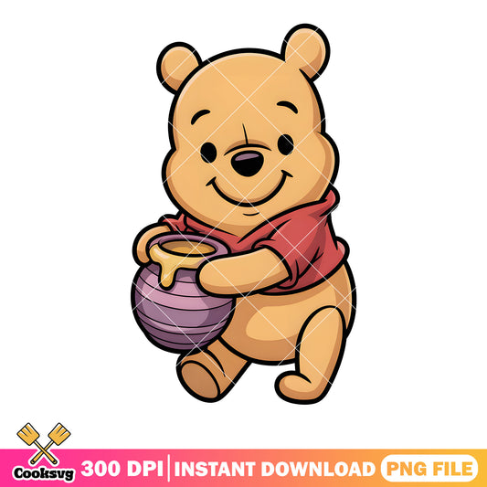 Little pooh bear honeypng, honey pot png, winnie the pooh png