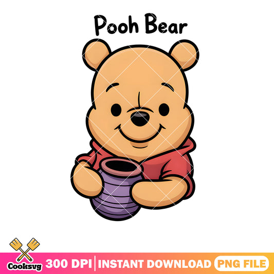 Little pooh bear honey pot png, winnie the pooh png, pooh bear png