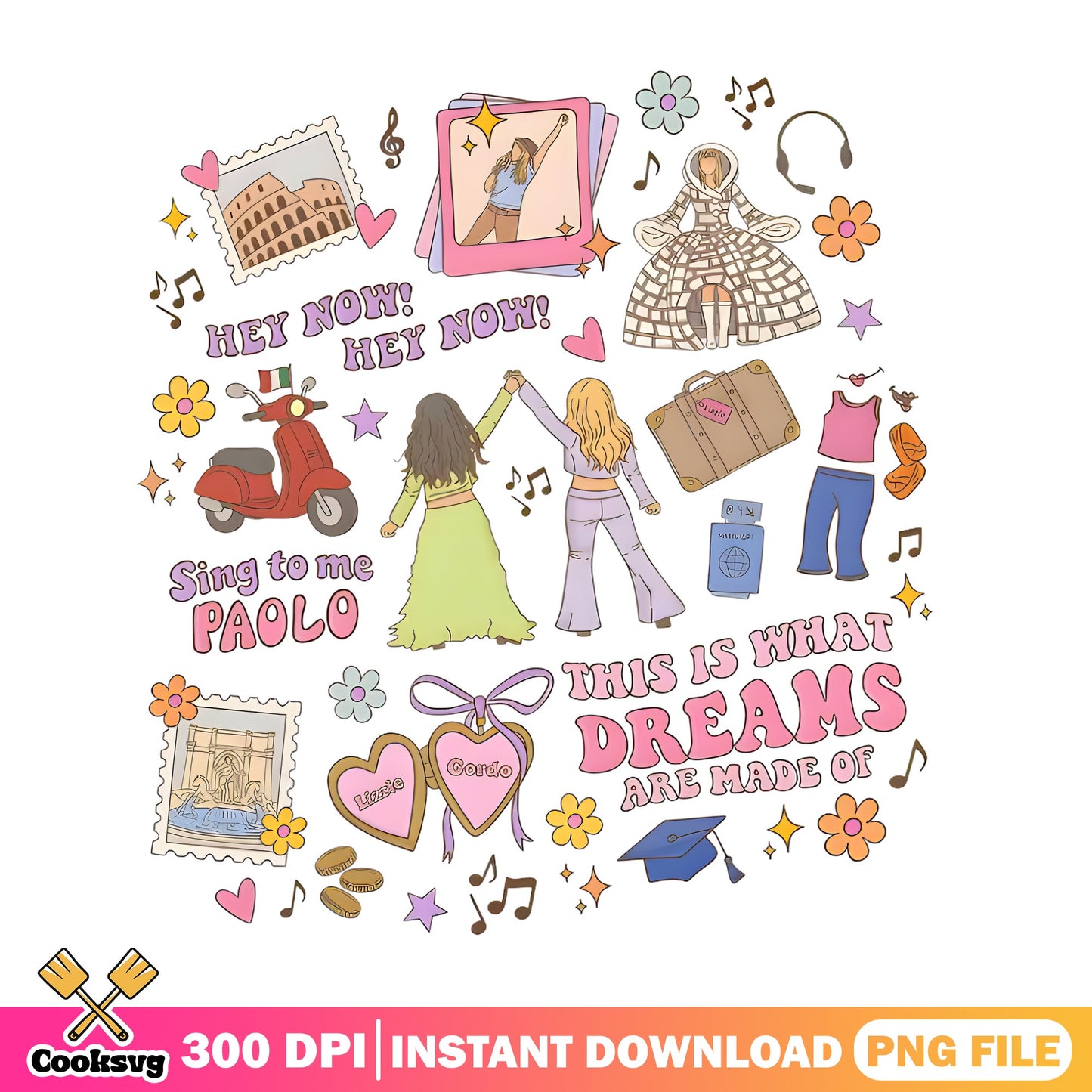 Lizzie McGuire PNG Bundle, This Is What Dreams Are Made Of PNG, Retro PNG