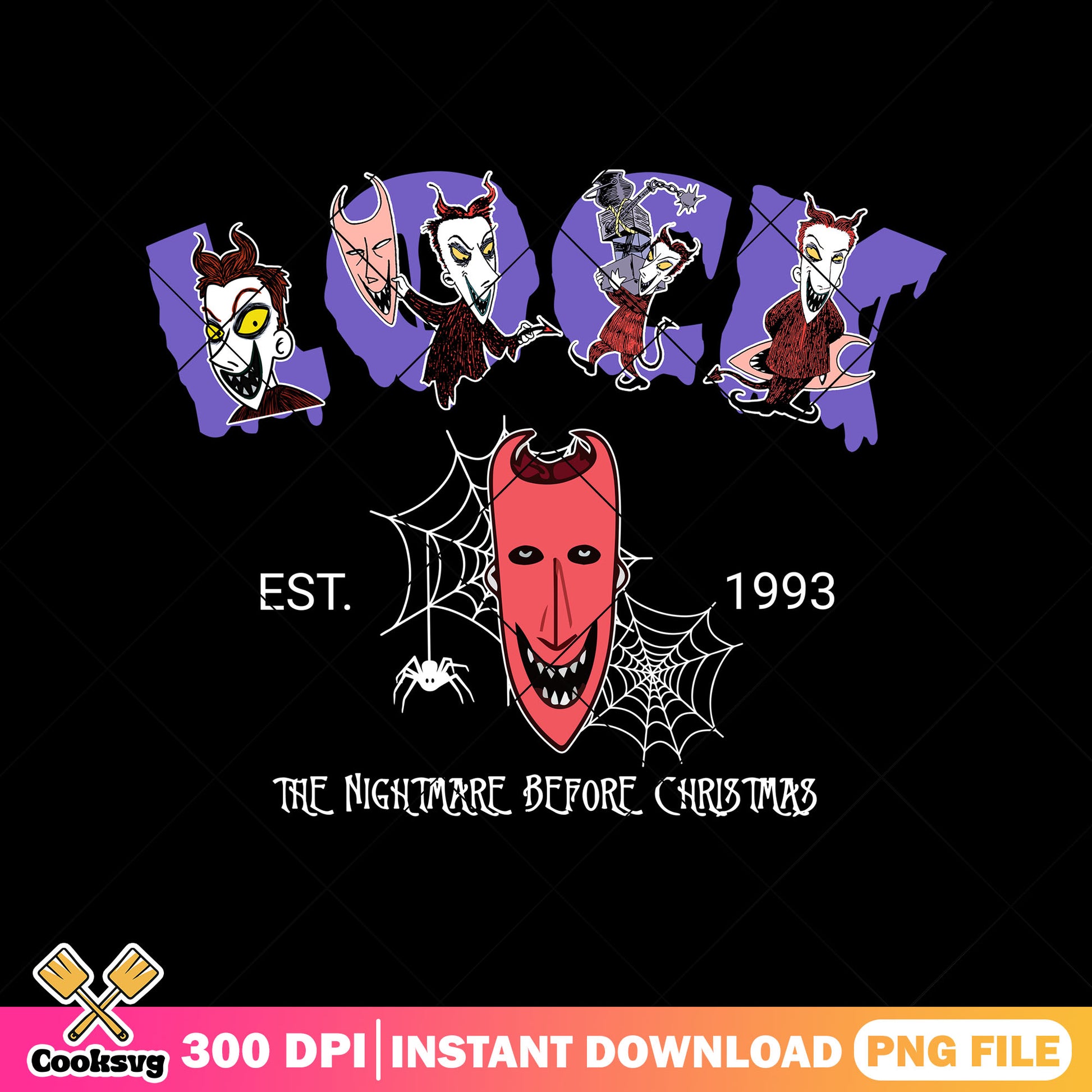 Lock head est 1993 png, scary halloween png, cartoon disney png