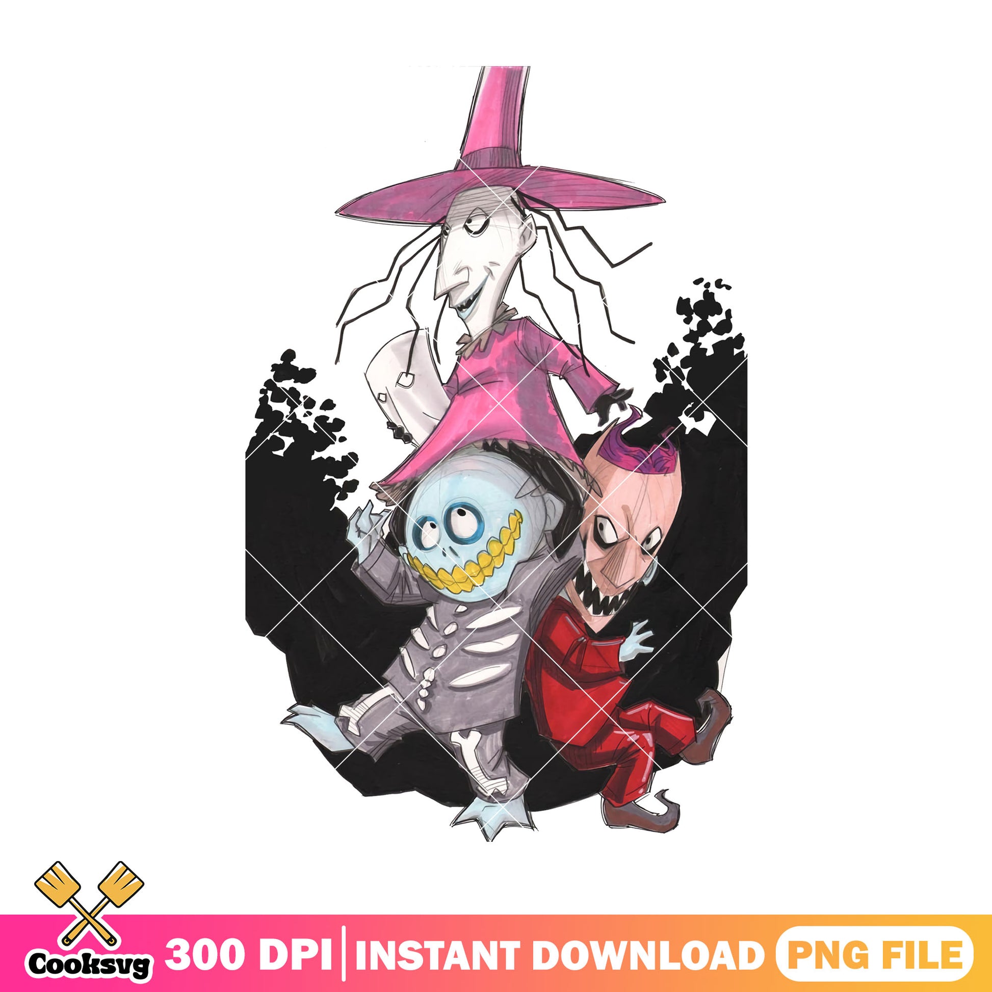 Lock shock and barrel png, halloween day png, disney cartoon png