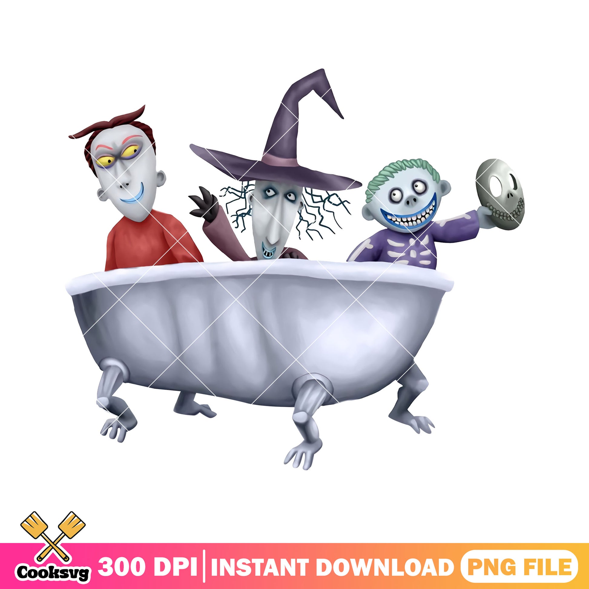 Lock shock barrel in bath png, what is halloween png, disney art png