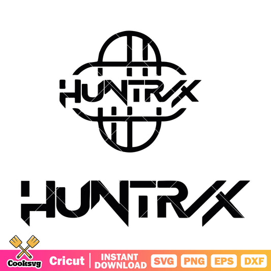Logo huntrix band outline svg, huntrix movie svg, huntrix logo svg