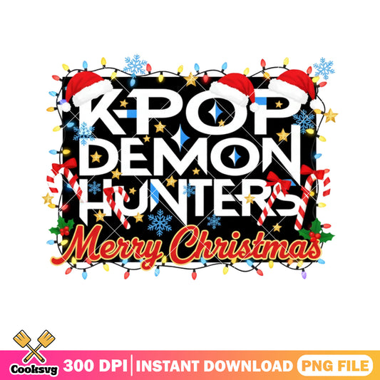 Logo kpop christmas png, kpop demon hunters png, happy christmas png