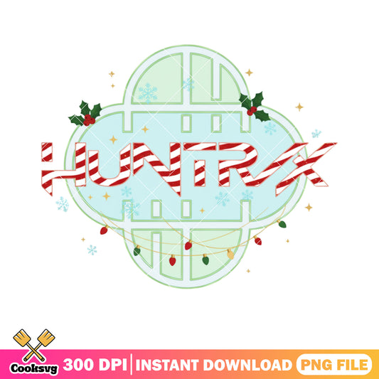Logo kpop demon hunters christmas logo png, huntrix png, noel​ png