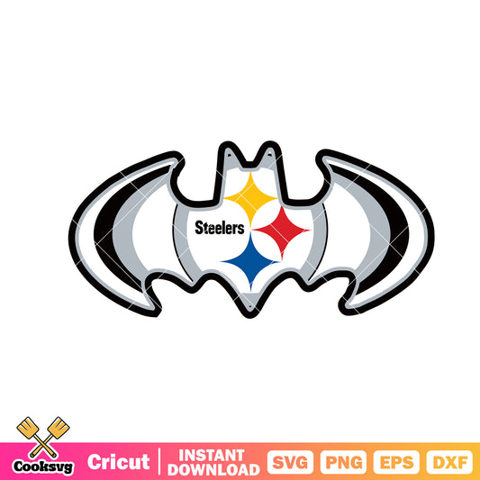 Logo marvel nfl teams svg, pittsburgh steelers svg, batman svg