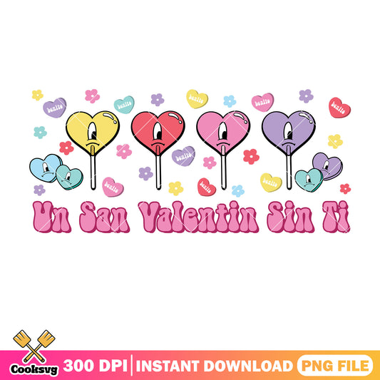 Lolipop un san valentin sin ti png, bad bunny valentine png