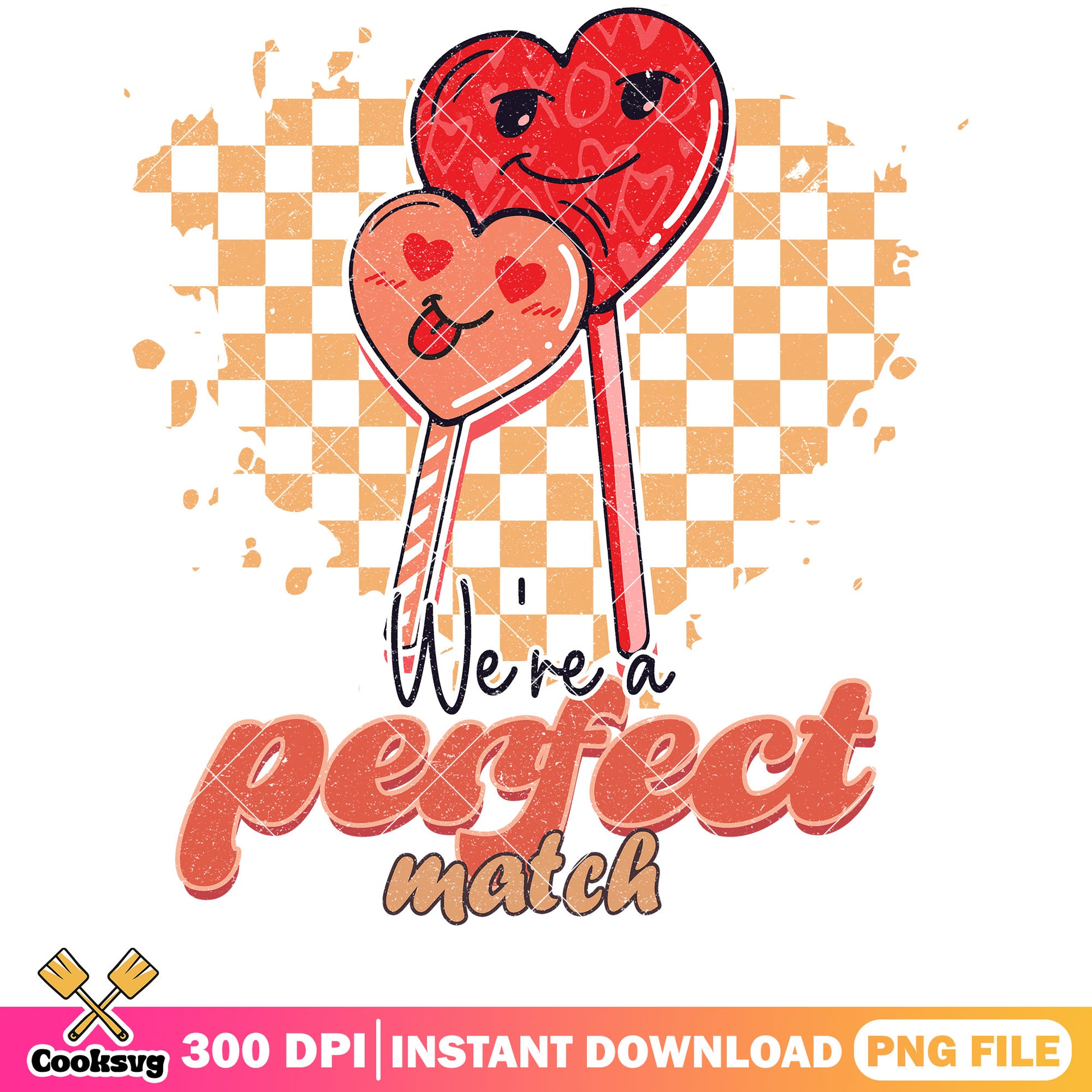 Lolipop we are a perfect match png, lolipop valentine png