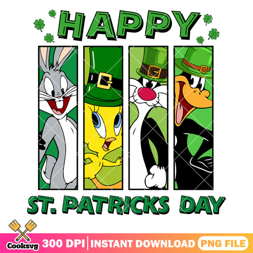 Looney tunes happy st patrick day png, looney tunes characters png