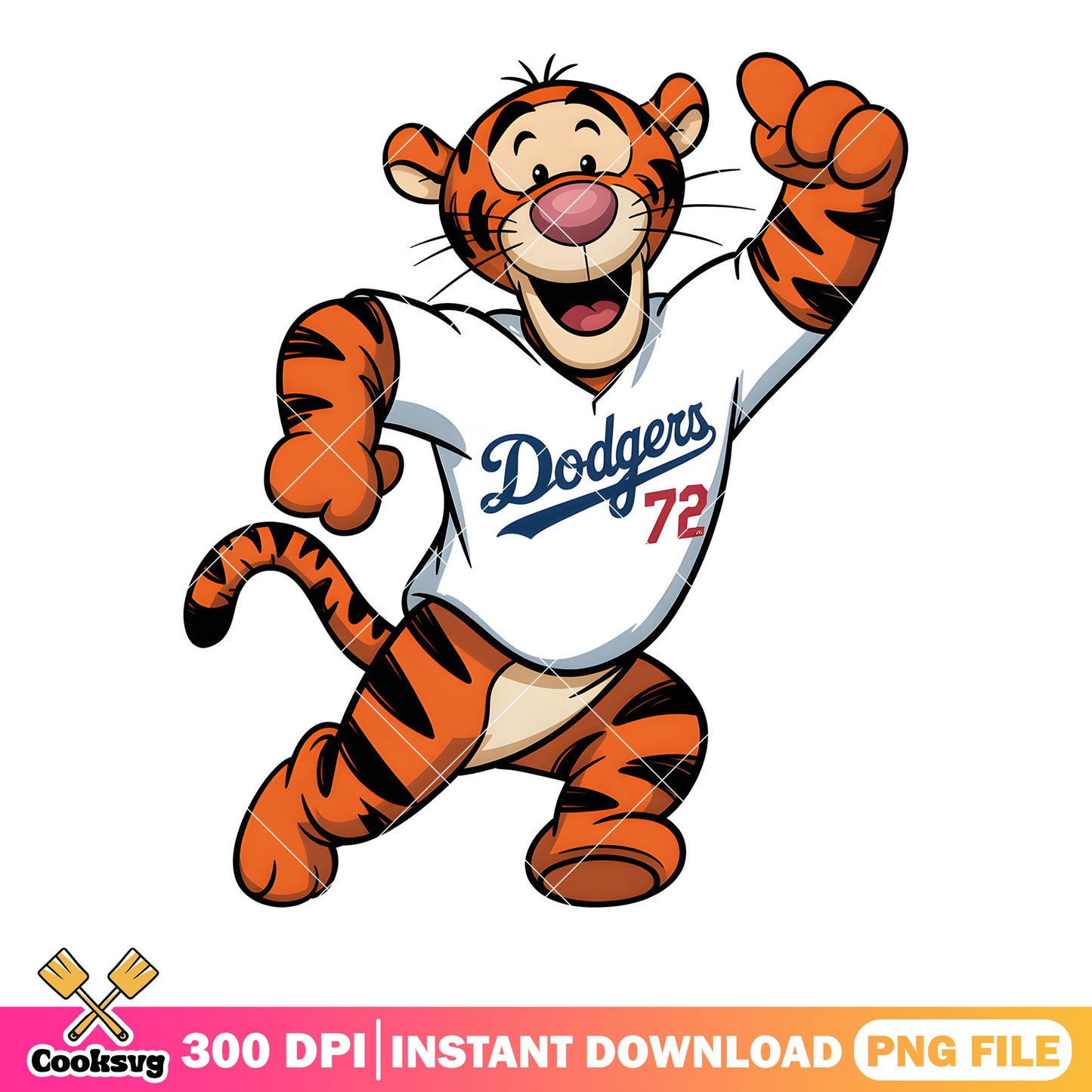 Los Angeles Dodgers tigger png, disney tigger png, Major League Baseball png