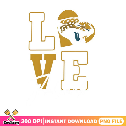 Love Jacksonville Jaguars PNG, NFL Football PNG, Jaguars PNG