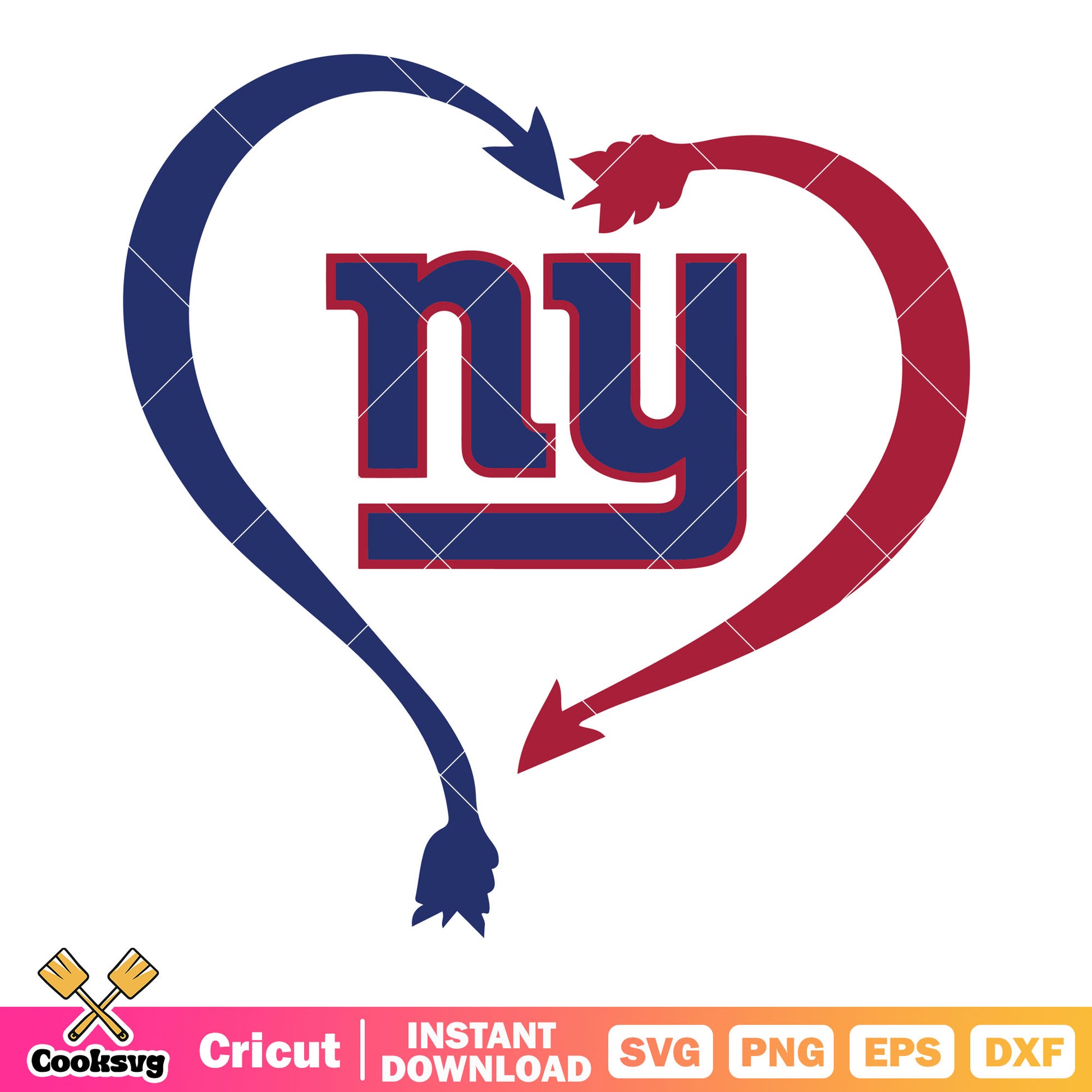 Love arrow new york svg, ny giants svg, nfl football svg