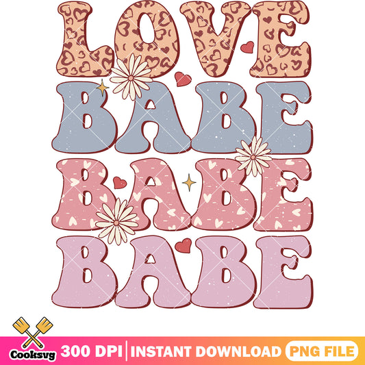 Love babe valentine vibes text png, love valentines png