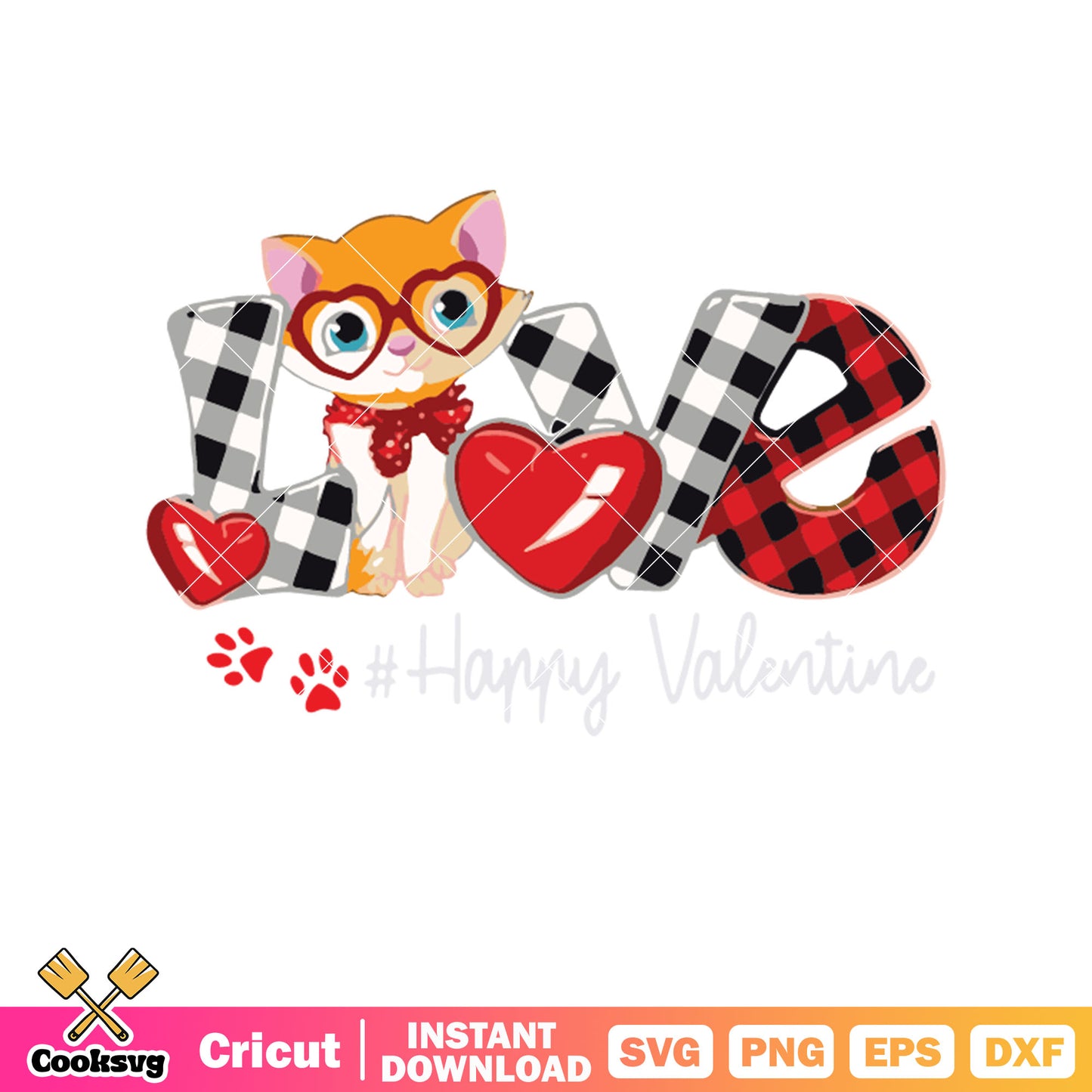 Love cat happy valentine day svg, happy valentine day svg, cat valentine svg