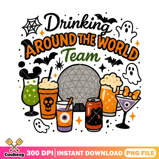 Love drinking tour png, spirit halloween png, disney drinks png