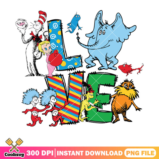 Love friends dr seuss cartoon png, dr seuss love png, dr seuss cartoon png