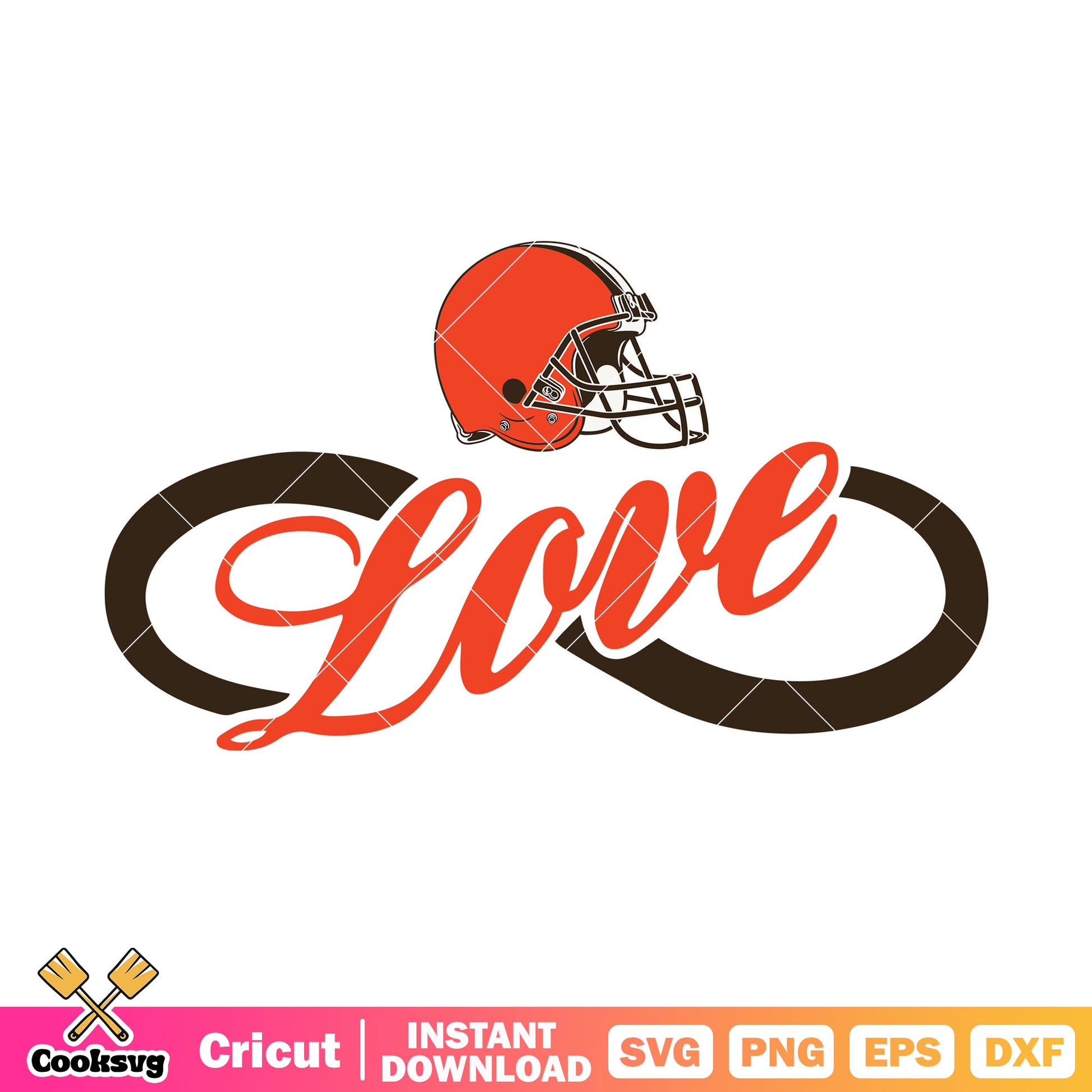 Love helmet orange svg, cleveland browns​ svg, nfl teams svg