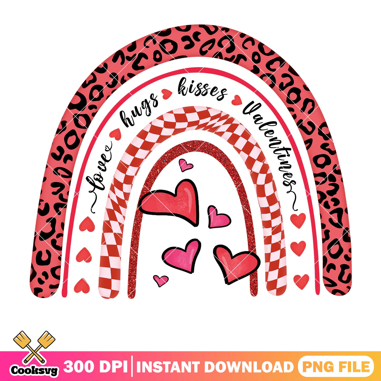 Love hugs kisses valentines png, love valentines png, valentine day png