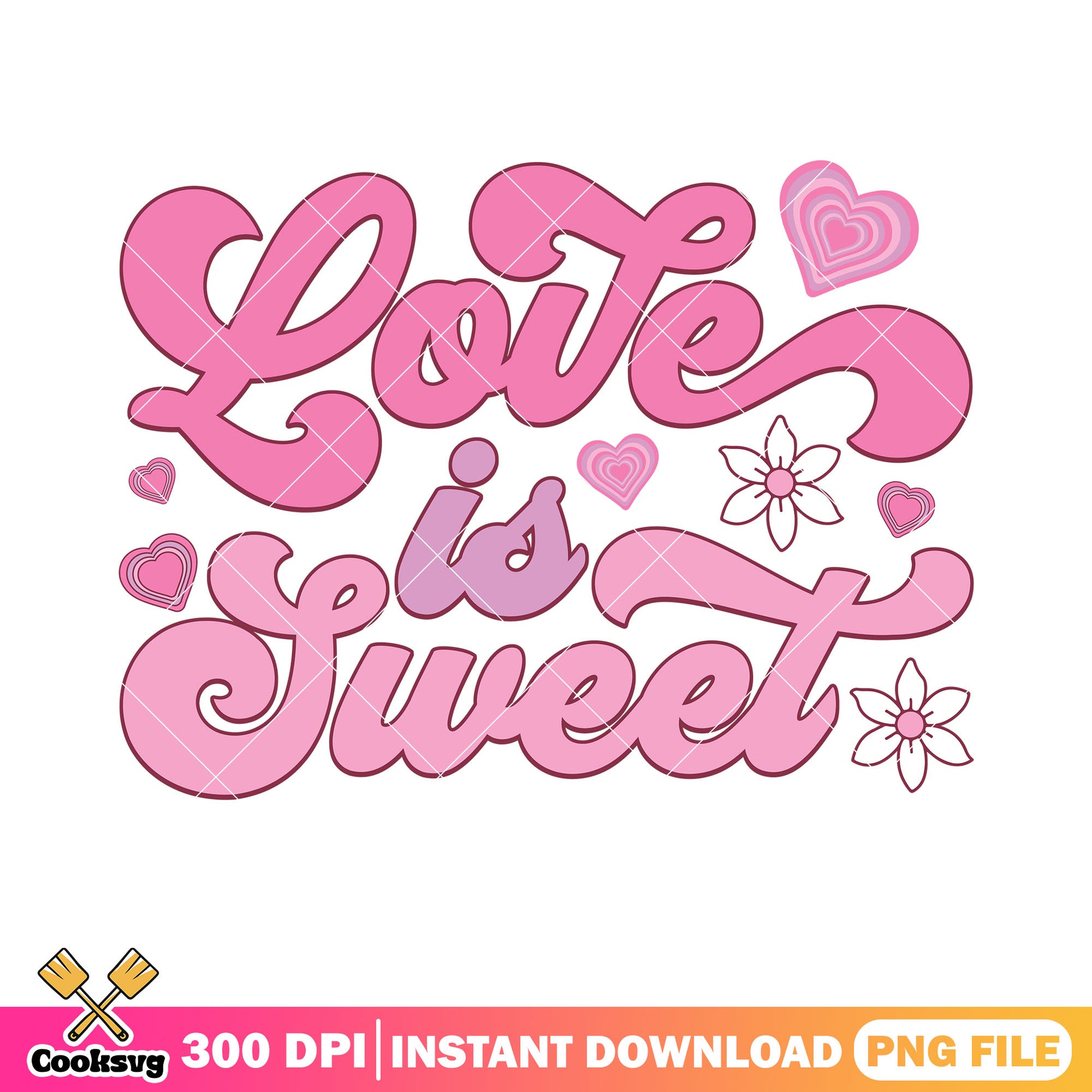 Love is sweet valentine png, happy valentine day png, valentine day png
